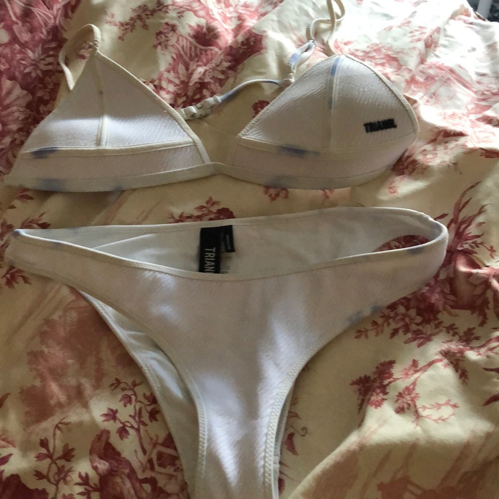 Brand new tye dye white triangl bikini